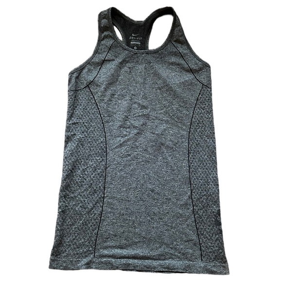 Nike tank top dri fit small stretch racerback running reflective swoosh - Picture 1 of 3